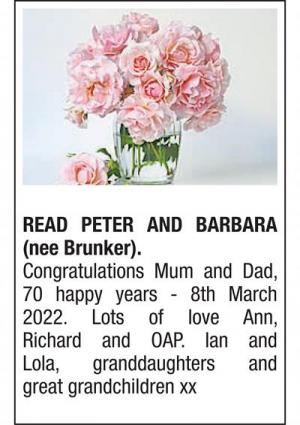 PETER and BARBARA READ