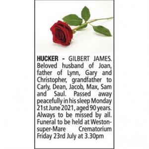 GILBERT JAMES HUCKER