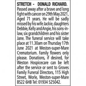 DONALD RICHARD STRETCH