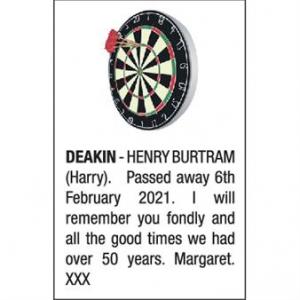 HENRY BURTRAM (HARRY) DEAKIN