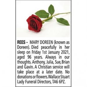 MARY DOREEN REES