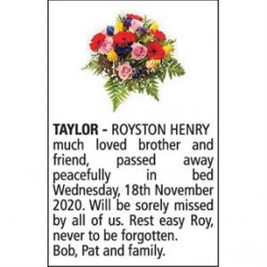 ROYSTON HENRY TAYLOR