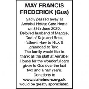 FRANCIS FREDERICK MAY (Gus)