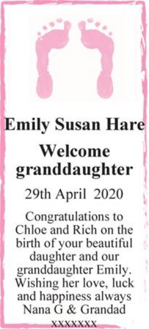 Emily Susan Hare