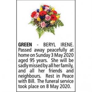 BERYL IRENE GREEN