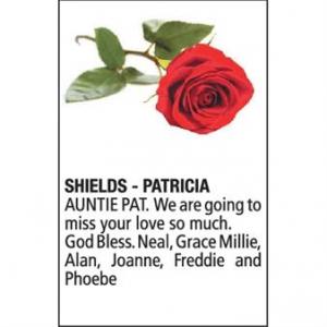 PATRICIA SHIELDS. (Nee Reidy)