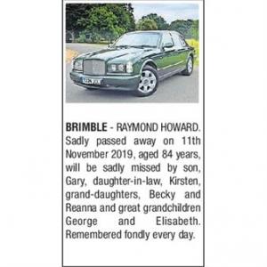 RAYMOND HOWARD BRIMBLE