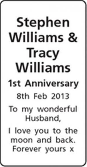 Stephen Williams - Tracy Williams