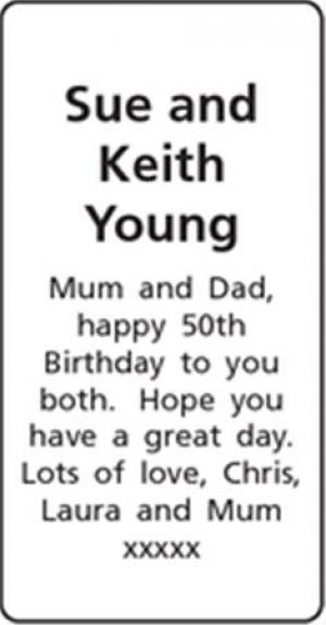 Sue and Keith Young