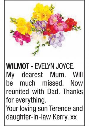 EVELYN JOYCE WILMOT